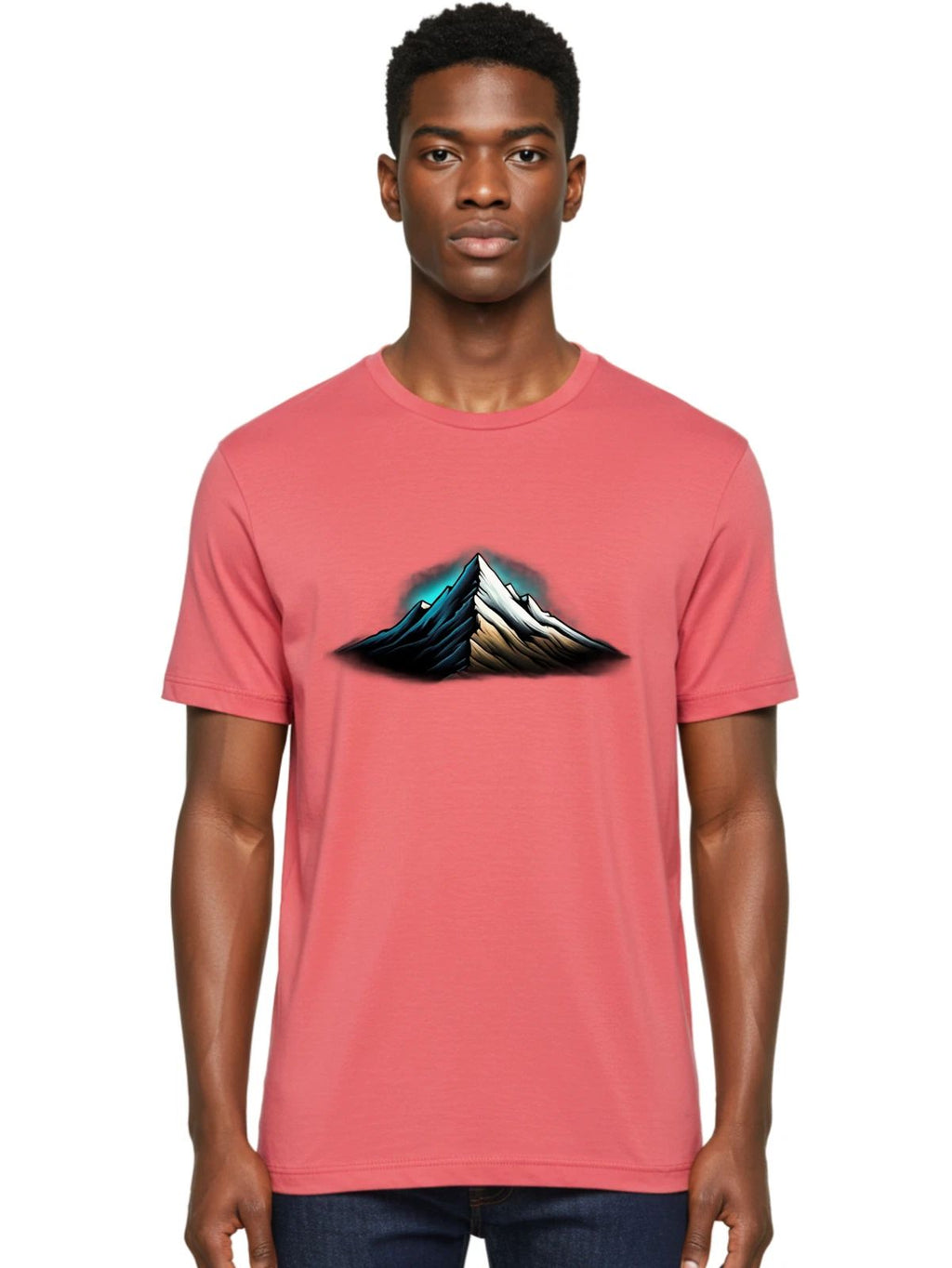 Mountain-Peak-14 Mens Graphic Tee, 100% Cotton, Casual Summer Wear Unisex