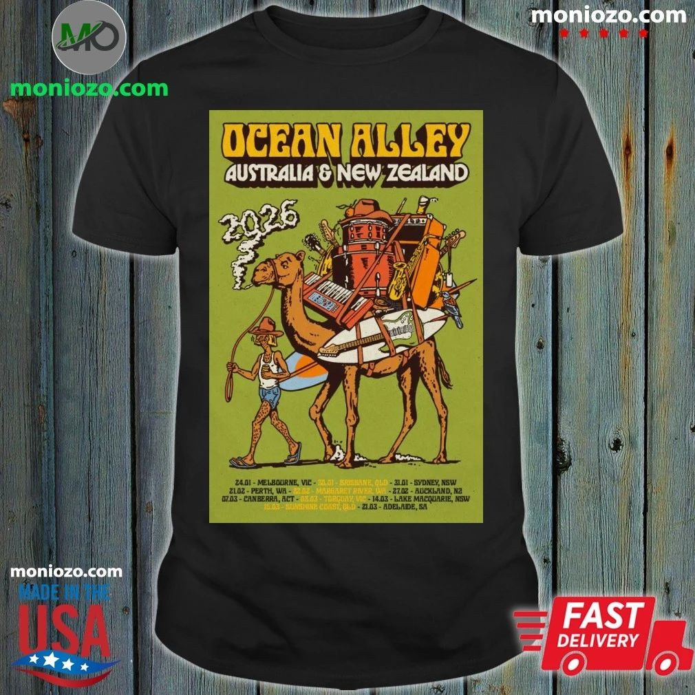 Original Ocean Alley 2026 AUS NZ Tour Limited Holographic Tour Poster Unisex