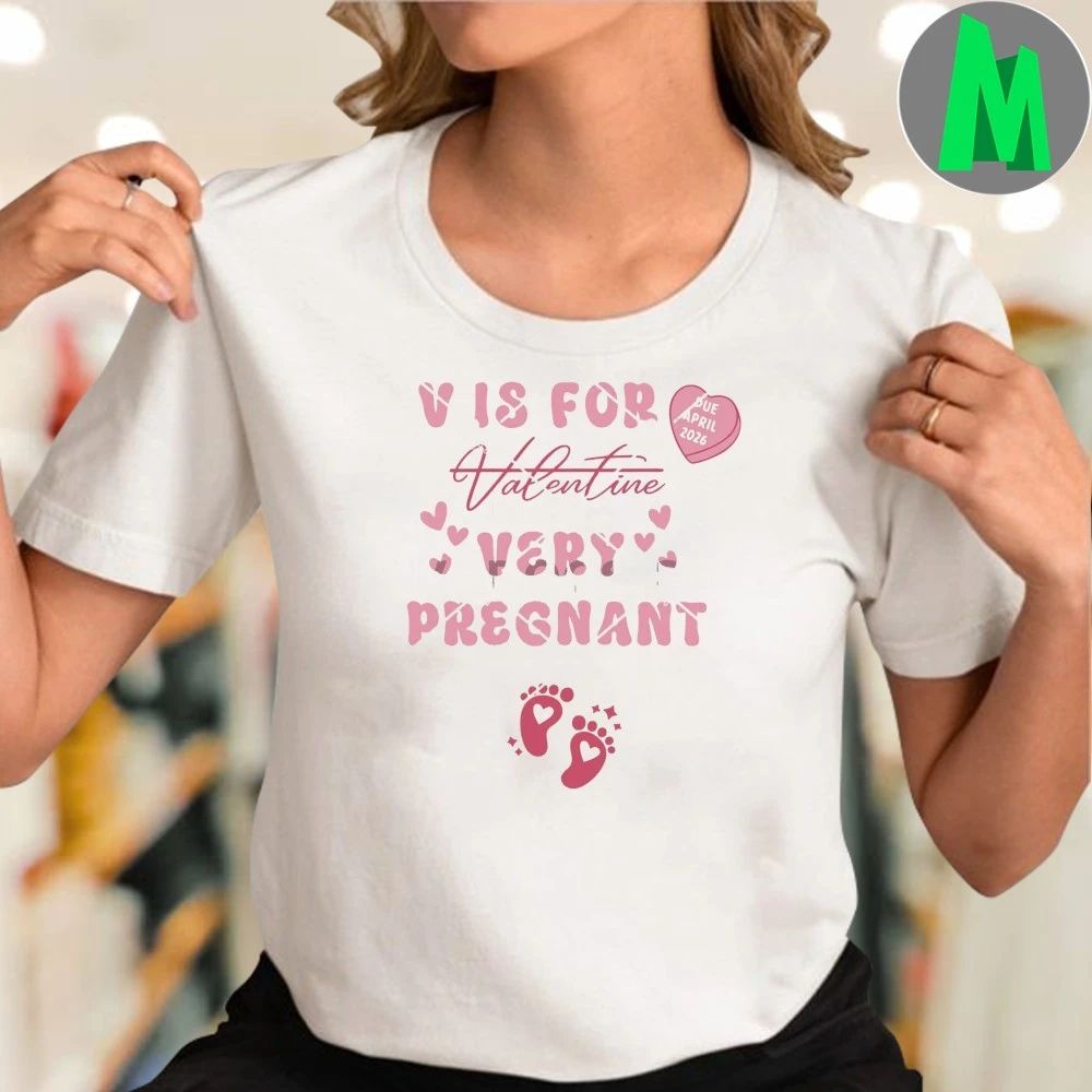 Valentine’s Day Pregnancy Announcement Valentine Baby Announcement Shirt Unisex