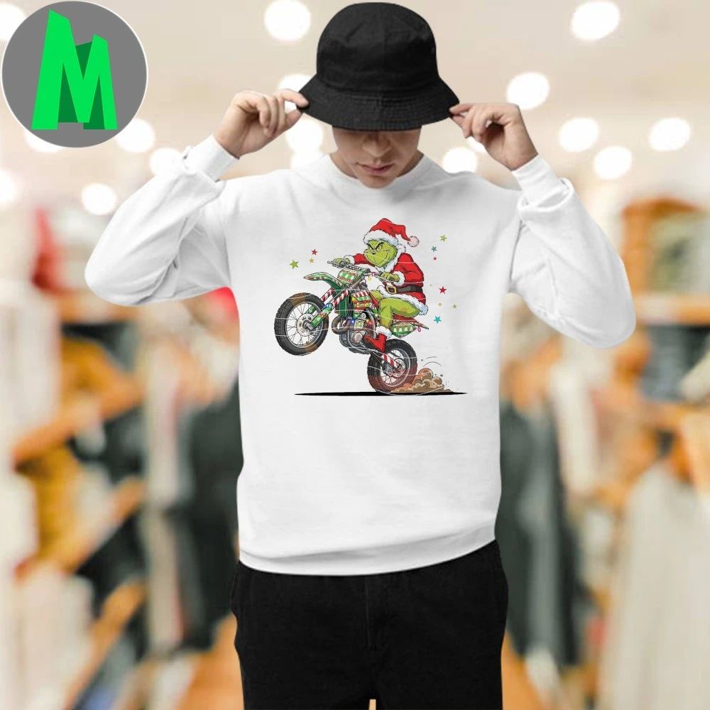 The Grinch Motorcycle Christmas Grinch Xmas Holiday Shirt Unisex