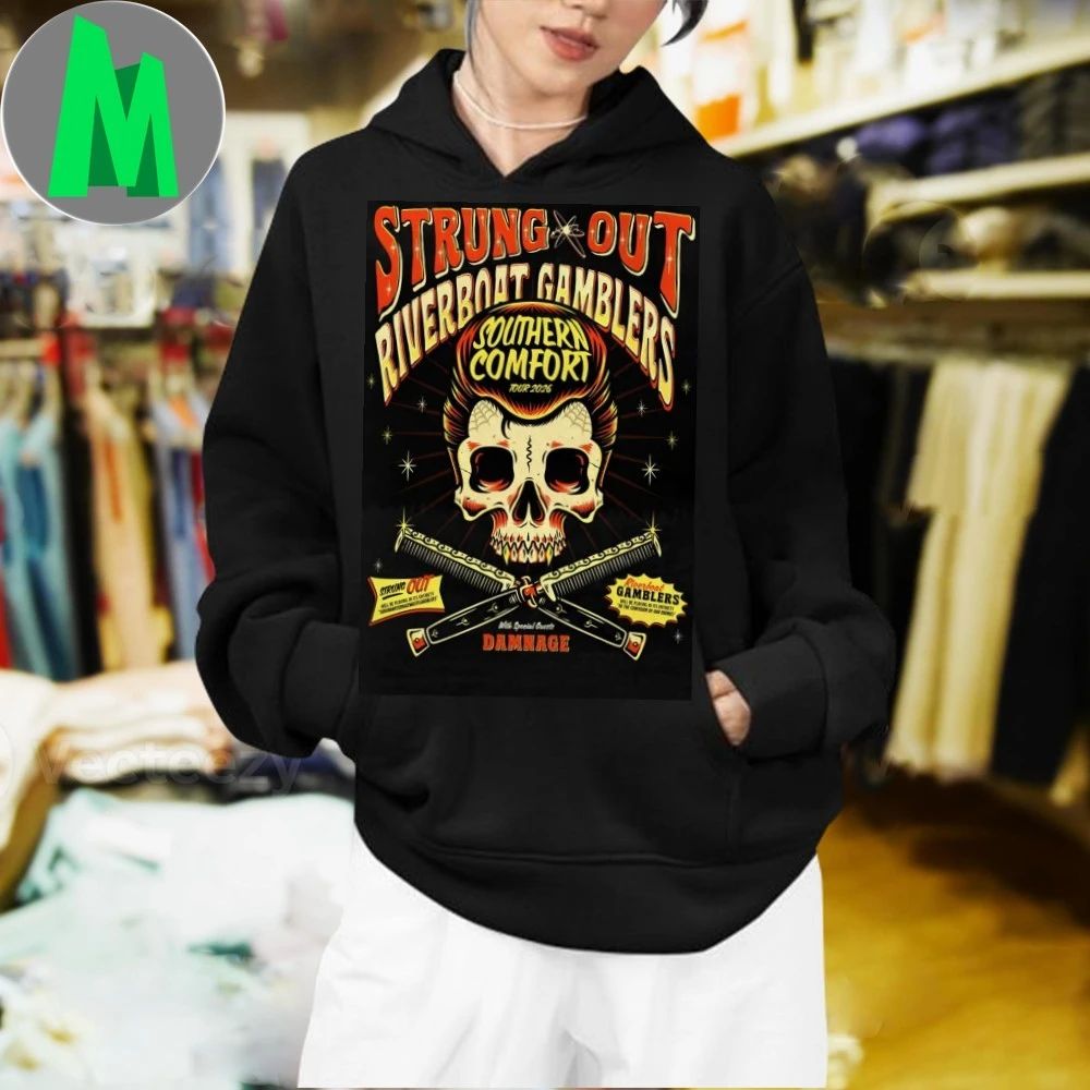 Original Strung Out And Riverboat Gamblers Southern Comfort Tour 2026 Poster Shirt Unisex