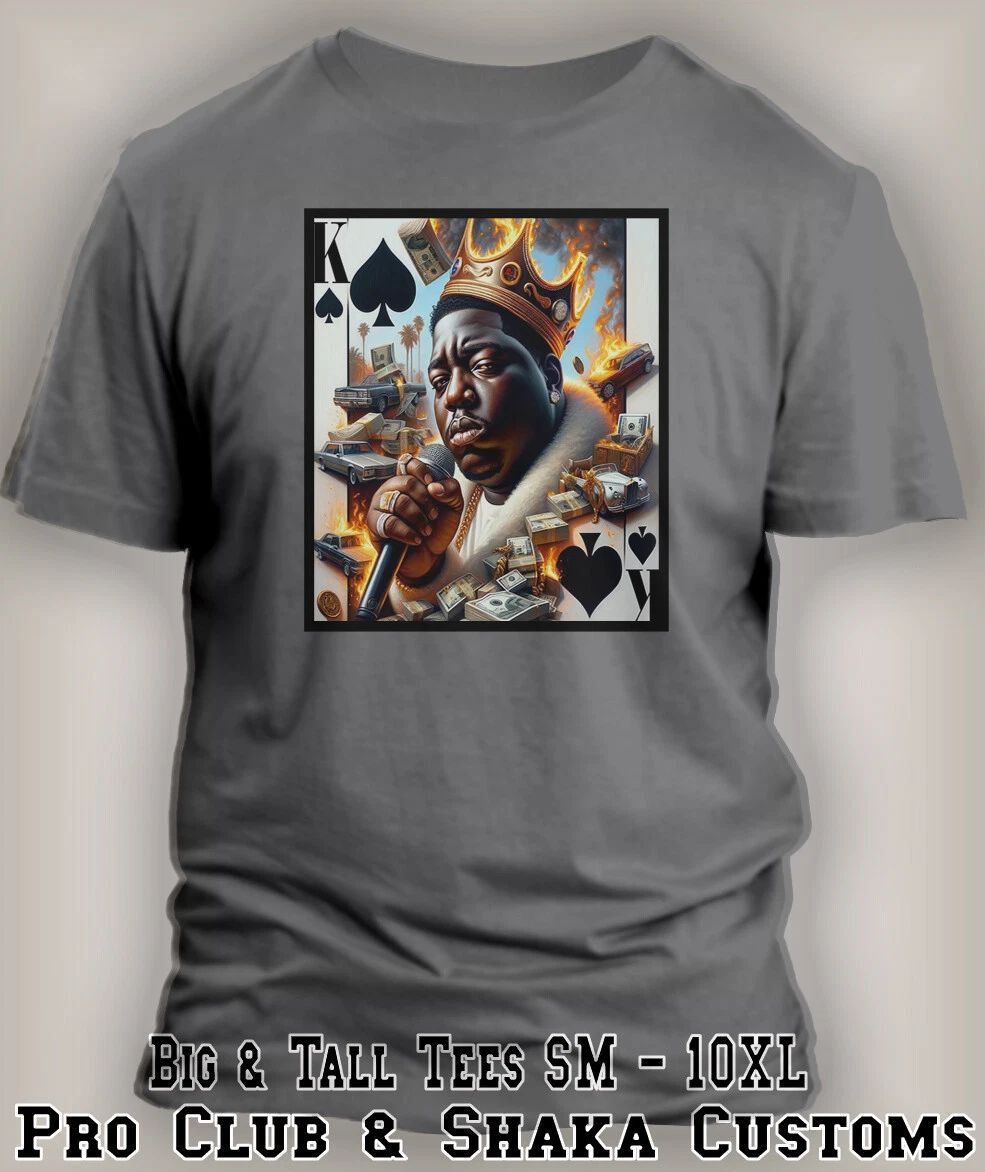 Notorious King of Spades Graphic Tee Shirt Sneaker Big Tall Hip Hop Streetwear T Unisex