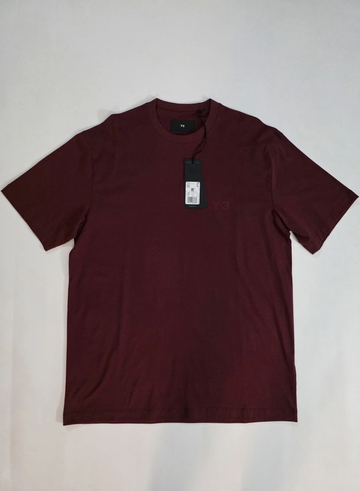 Y-3 Burgundy Relaxed Tee Men's Size S Y-3 Relaxed Short Sleeve IV8222 Unisex