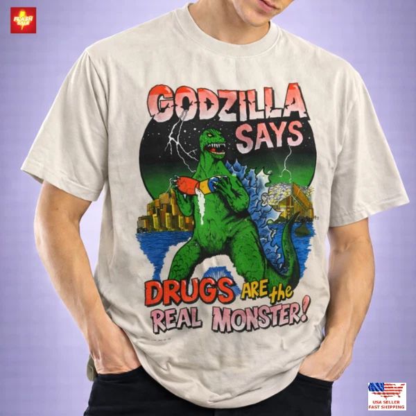 Vintage 1986 Toho Godzilla Promo Shirt Rare Kaiju Anime Movie Tee Unisex