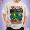 Vintage 1986 Toho Godzilla Promo Shirt Rare Kaiju Anime Movie Tee Unisex