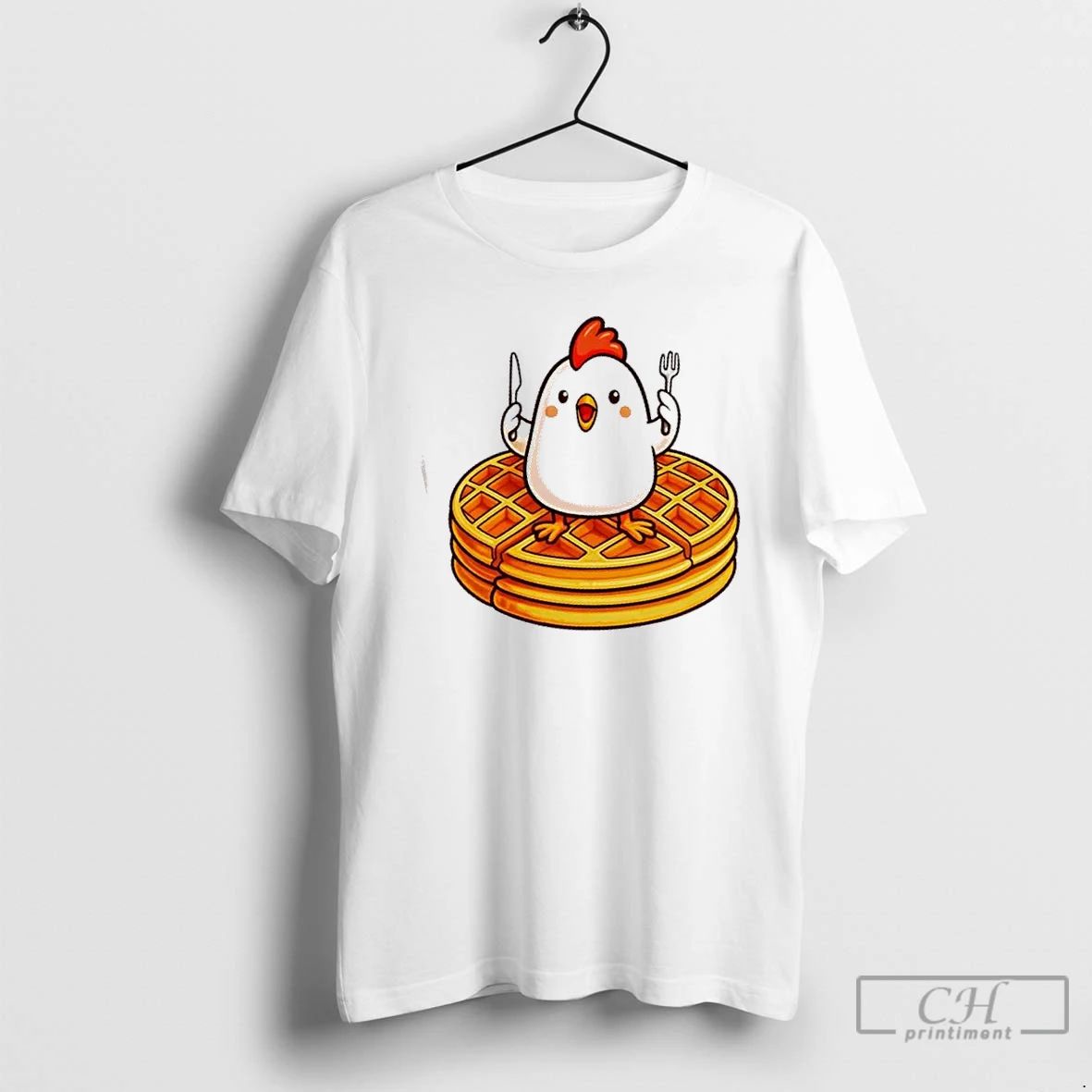 Classic Chicken And Waffles T Shirts Unisex