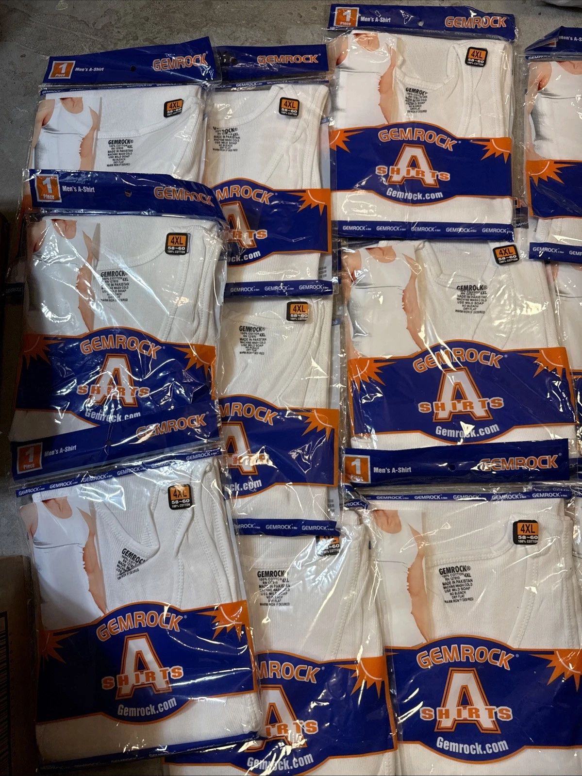 Lot Of 9 Large A-Shirt/ Tang Top Special,Individually Wrapped Last Of Inventory Unisex