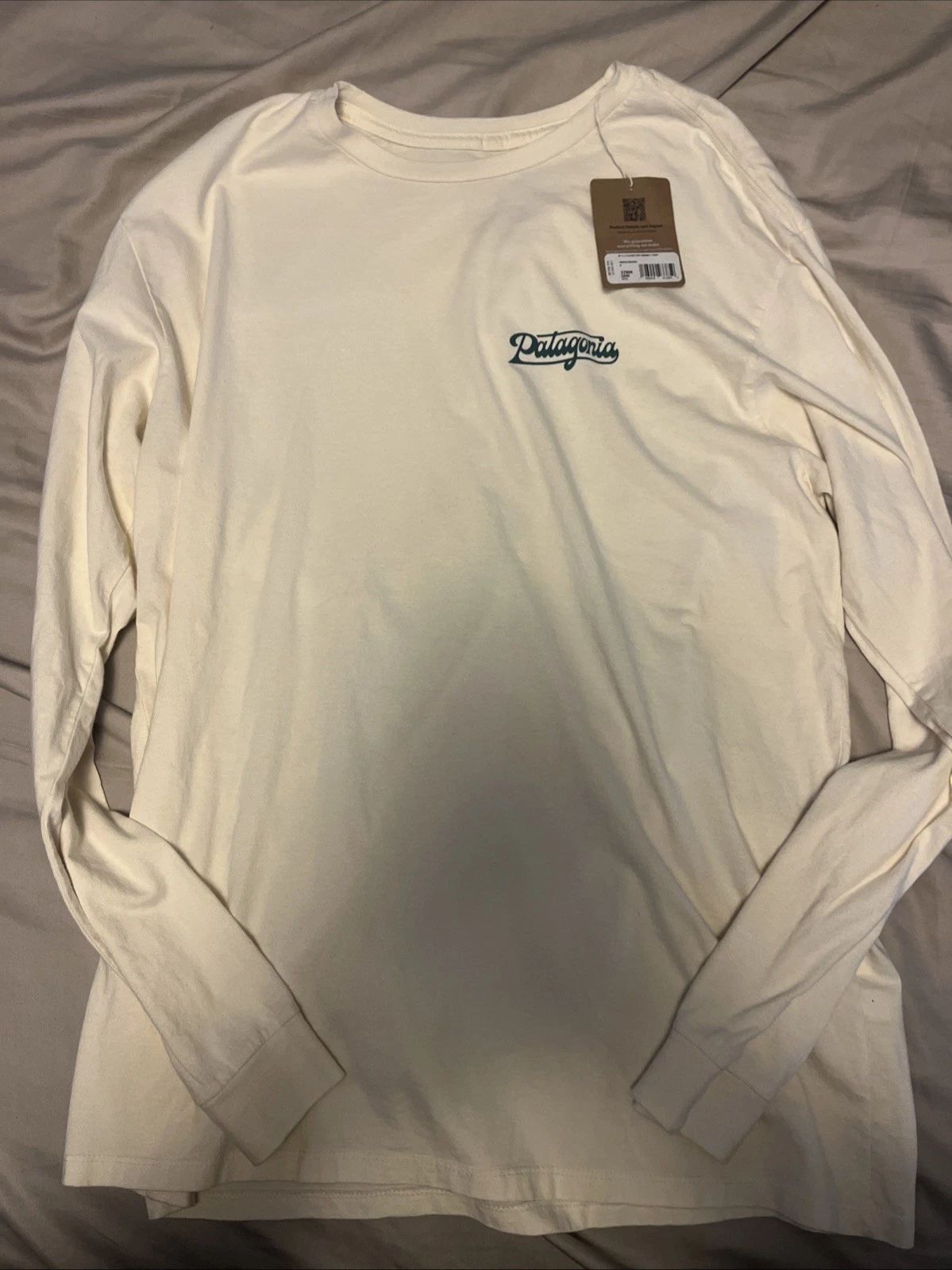 Patagonia Mens Long Sleeve Glider Organic Short Undyed Natural Large NWOT Unisex