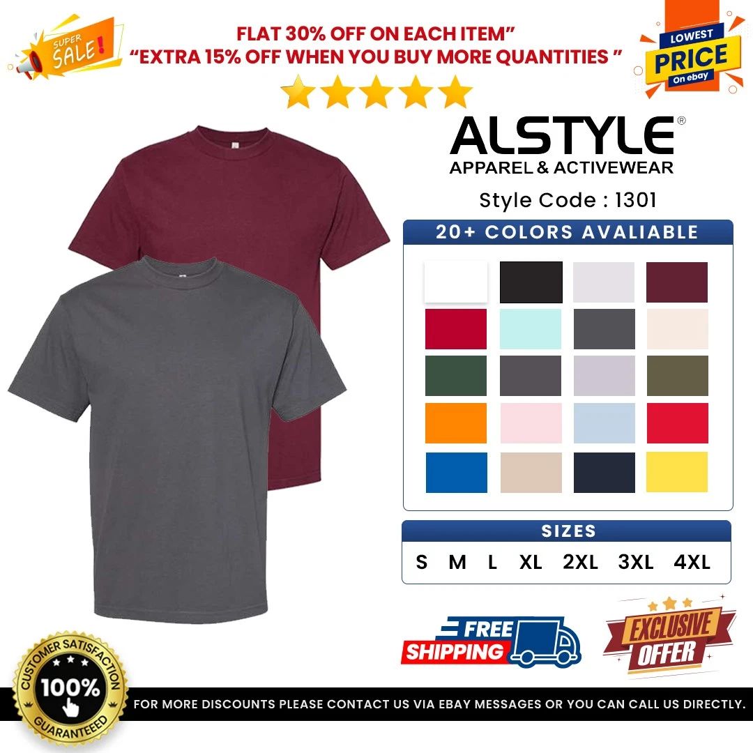 American Apparel 1301 Unisex Heavyweight Training Tee Blank Casual Unisex