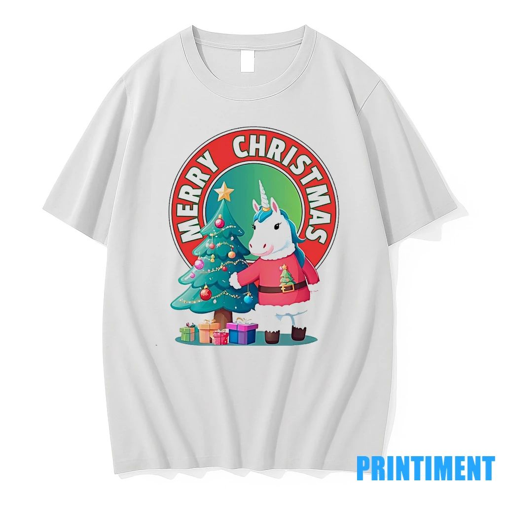 Merry Christmas Unicorn Tree Holiday Gift Tshirts Sweater Unisex