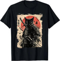 Vintage Japanese Art anime graphic samurai cat warrior Gift Unisex Unisex