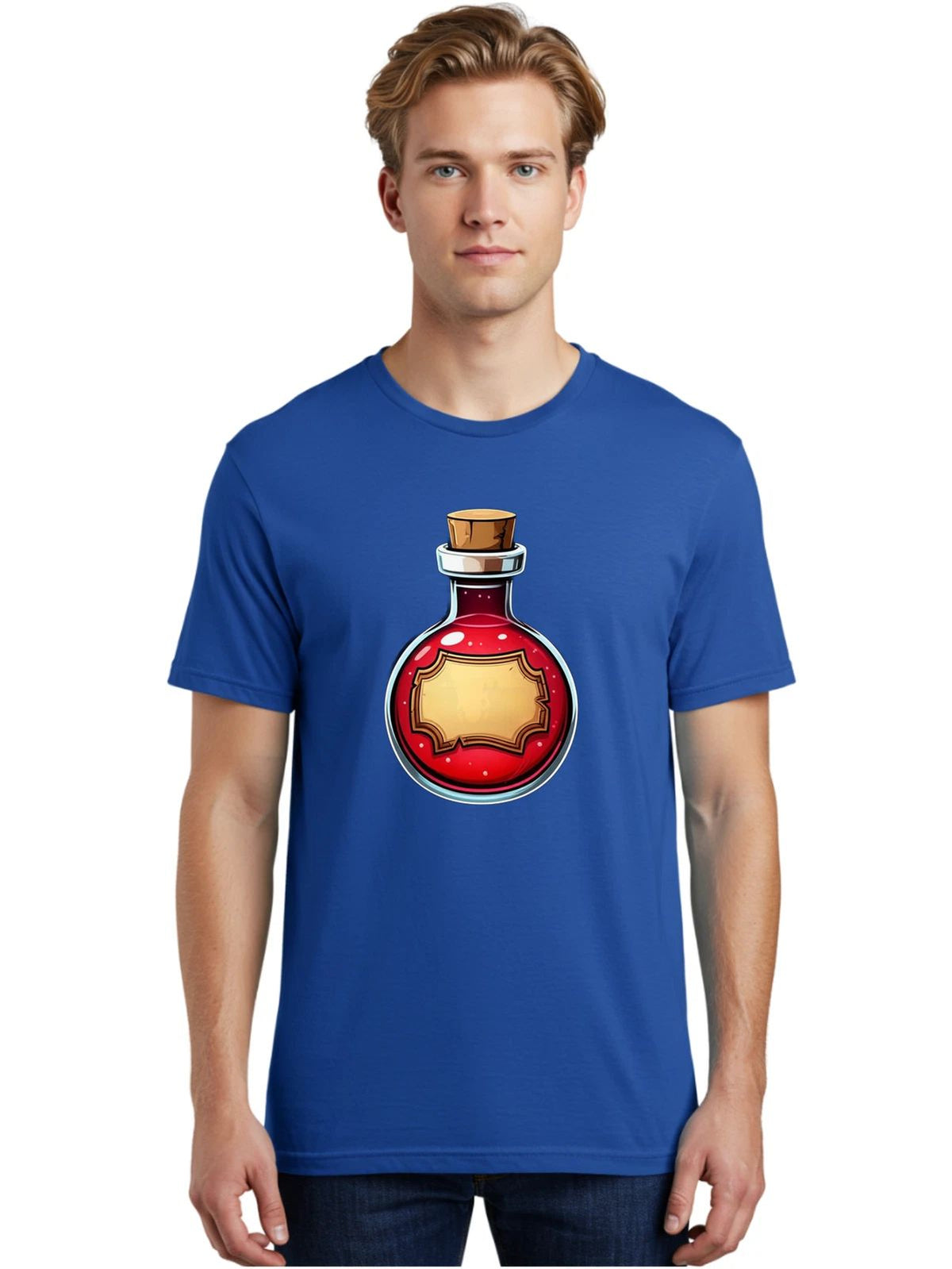Magic-Potion-Bottle Mens Graphic Tee, 100% Cotton, Casual Summer Wear Unisex
