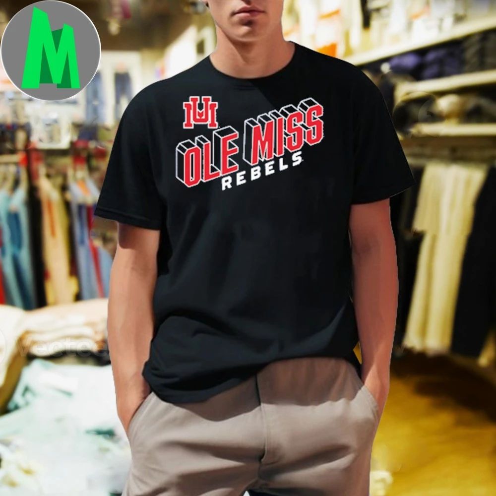 Ole Miss Monogram and Wordmark Shirt Unisex