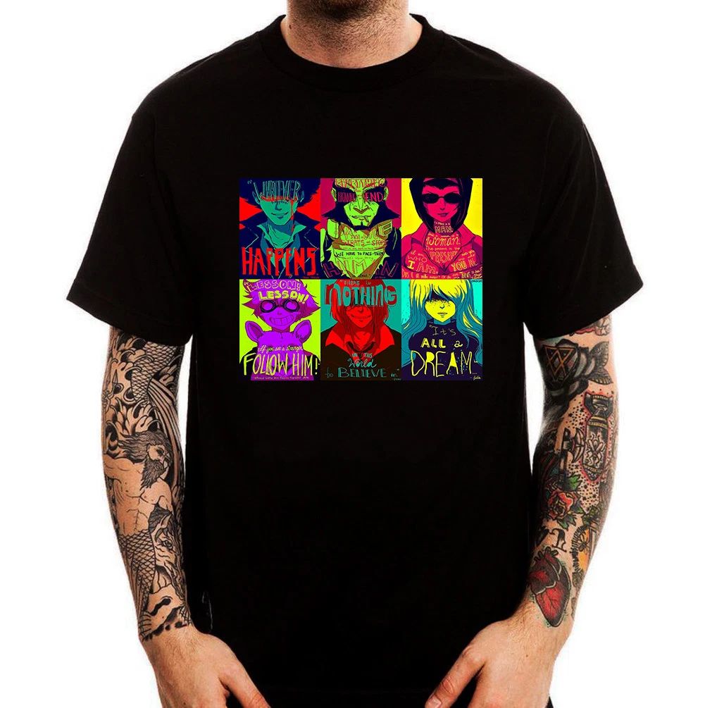 Cowboy Bebop Characters Anime Manga Printed Cotton Trendy Men's Top Tee Unisex