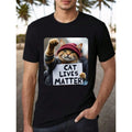 Cat Lives Matter" Funny Quotes - 100% Cotton, Casual & Outdoor Wear Unisex