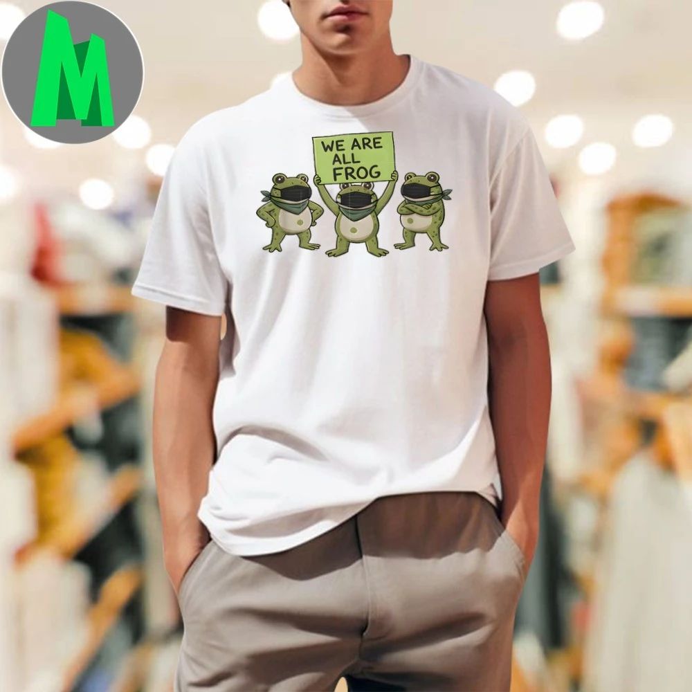 Retro Portland We Are All Frog Design Shirt Unisex