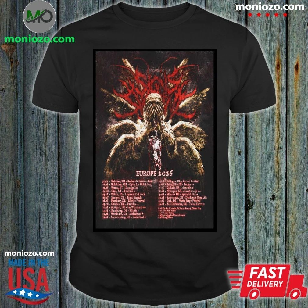 Original Signs Of The Swarm Europe Tour 26 Poster Shirt – Best Gift for Music Fans Unisex