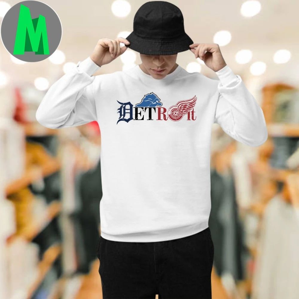 Detroit Tigers Lions Logo Sports Shirt Unisex