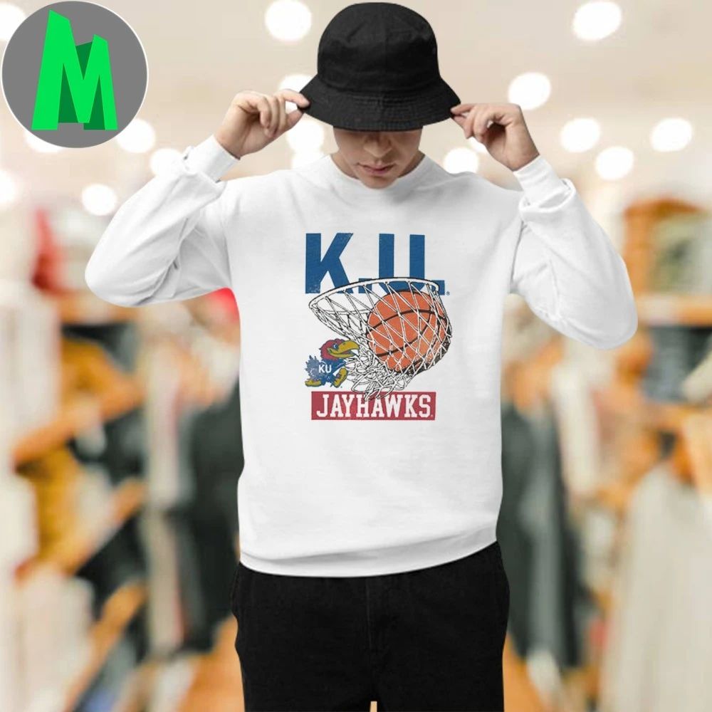 Kansas Jayhawks Basketball Hoops Heritage Shirt Unisex