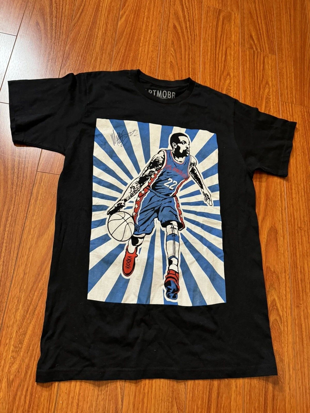Art Mobb NBA LA Player Black Graphic Custom Tee ArtMobb M Signed Unisex