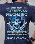 Walk Away I Am A Grumpy Old Mechanic , Fathers Day Gift, Handyman Tee Unisex