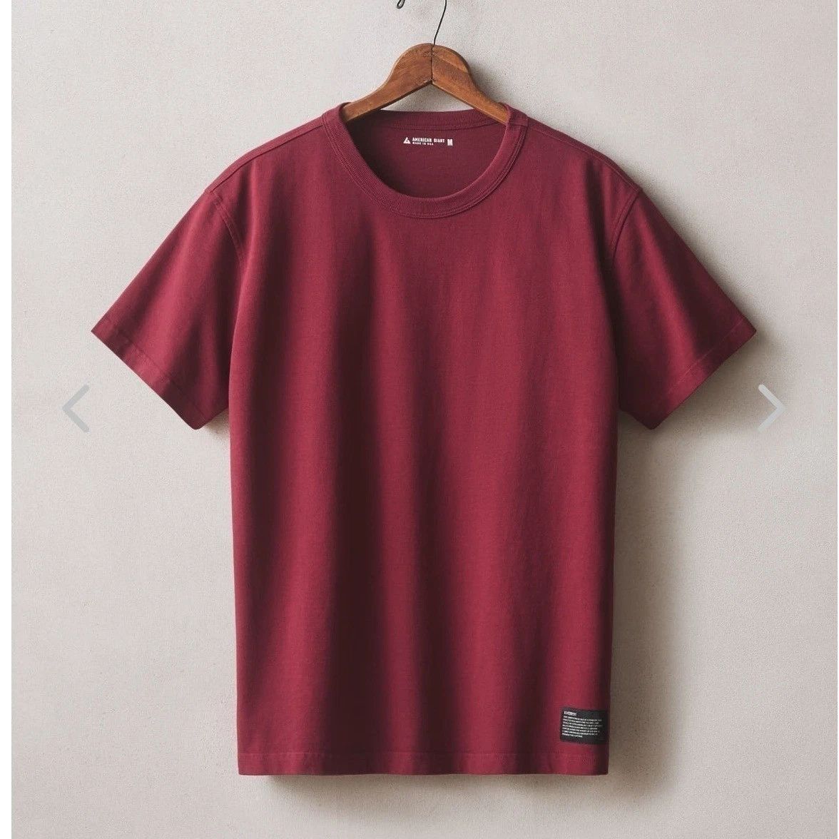 American Giant Mens Everest Tee Medium Ultra Heavyweight Bonfire Red Casual NWOT Unisex