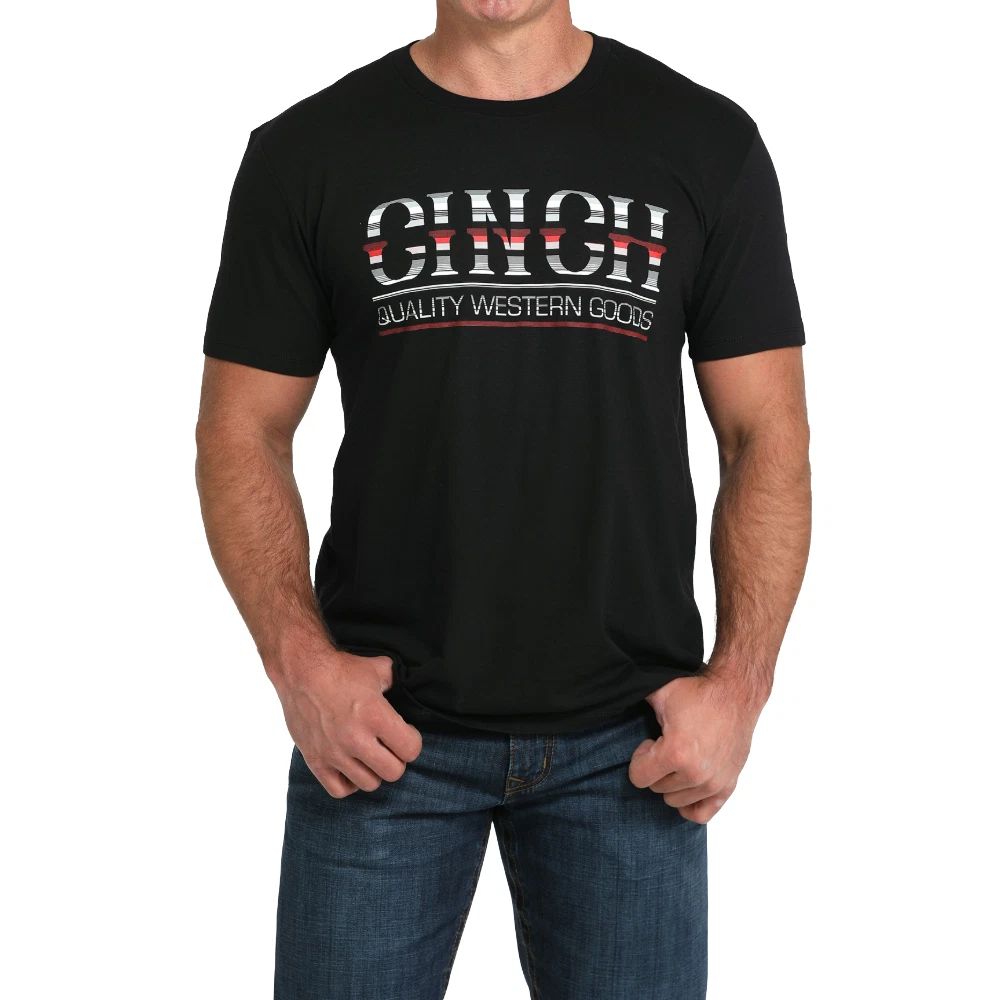 Cinch Men's Black Chest Logo Graphic MTT1690697 Unisex