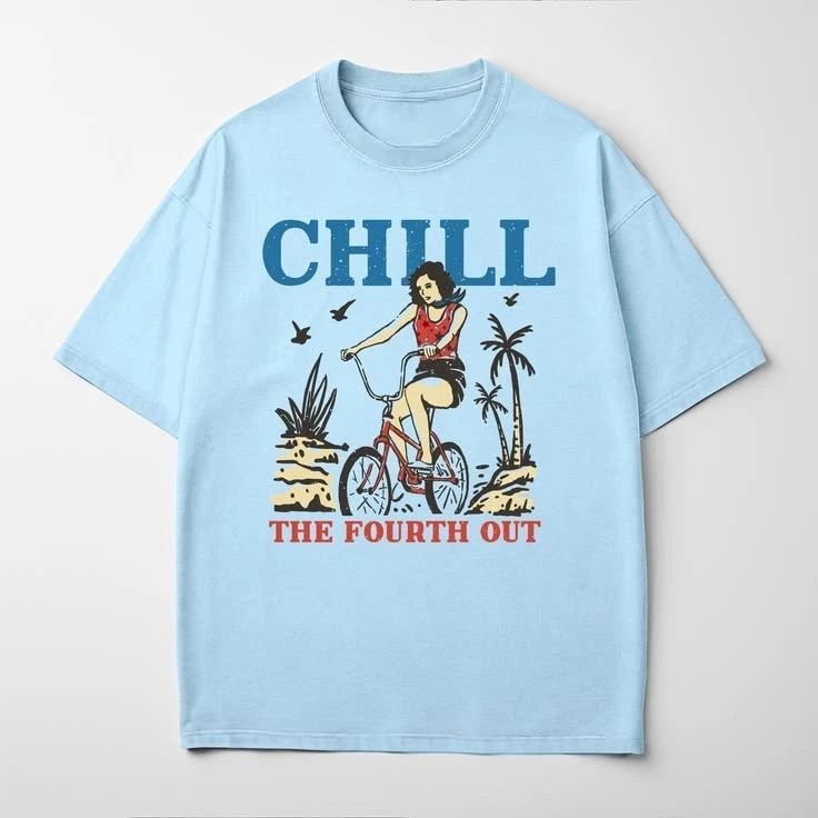 Chill Beach Bicycle Summer Vintage Graphic Aesthetic Unisex