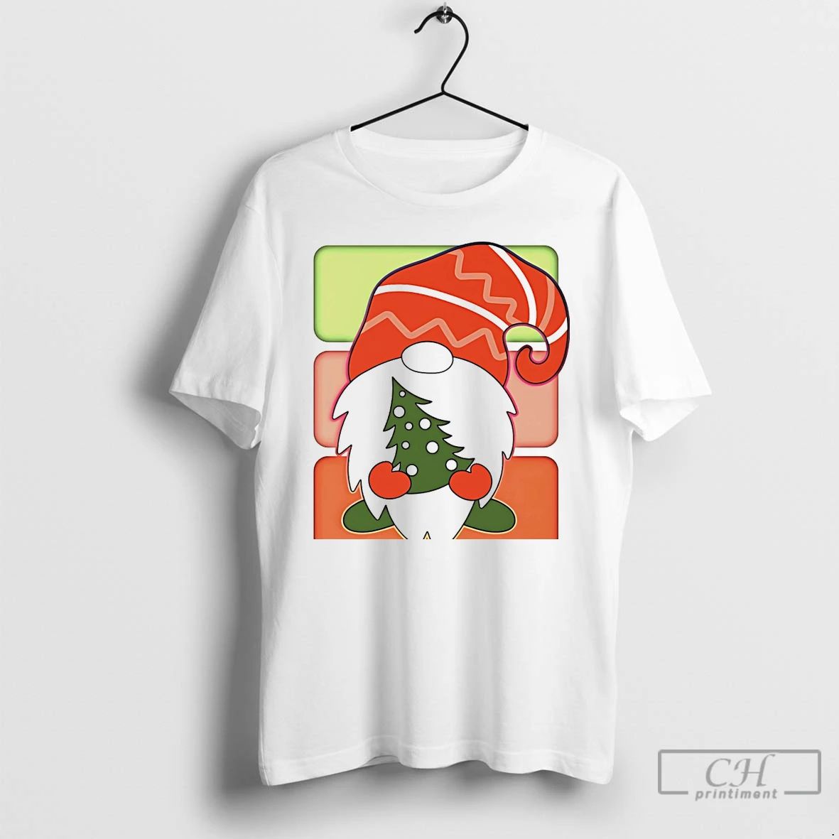 Classic Gnome Holding A Christmas Tree White T Shirts Unisex
