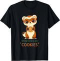 Cute Ferret Holding Cookie for Cookie Lovers Unisex