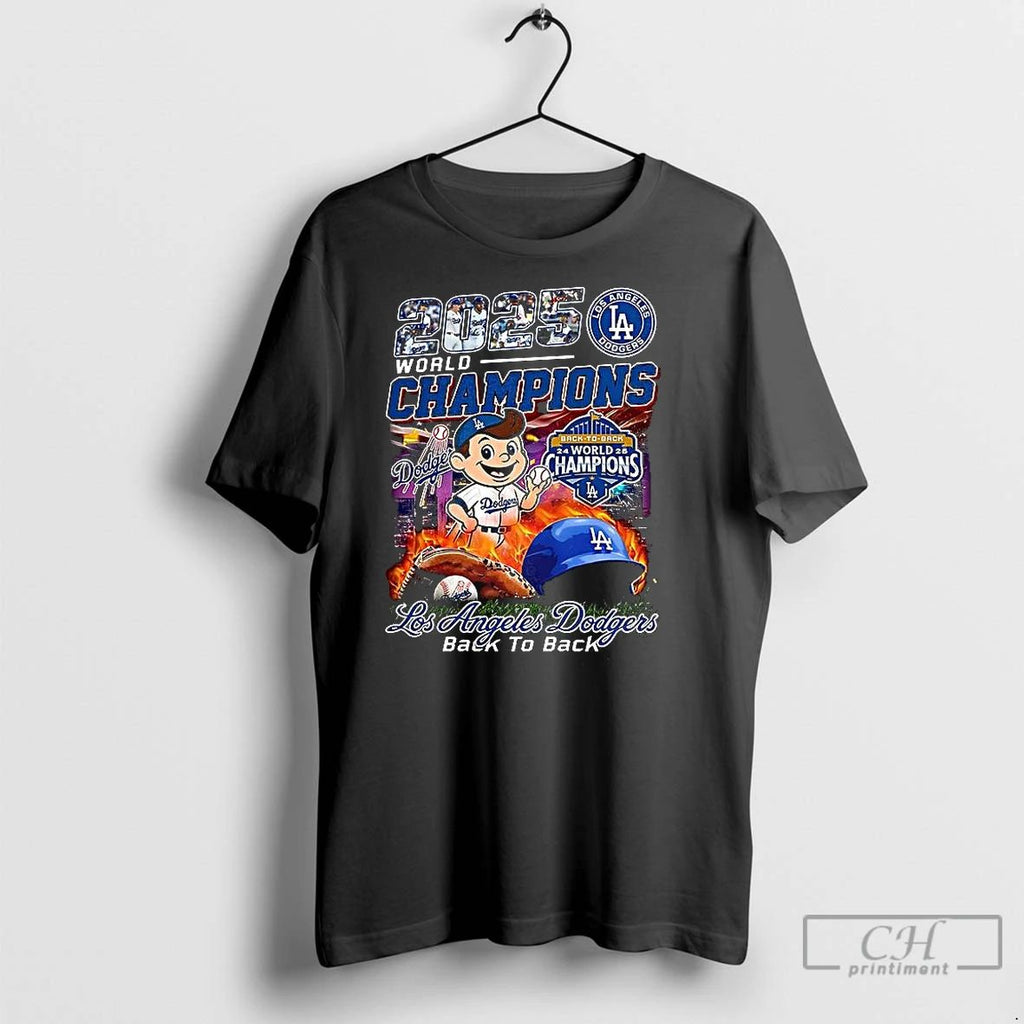 Classic Los Angeles Dodgers World Champions 2025 Back To Back Baseball Gloves Helmet Unisex