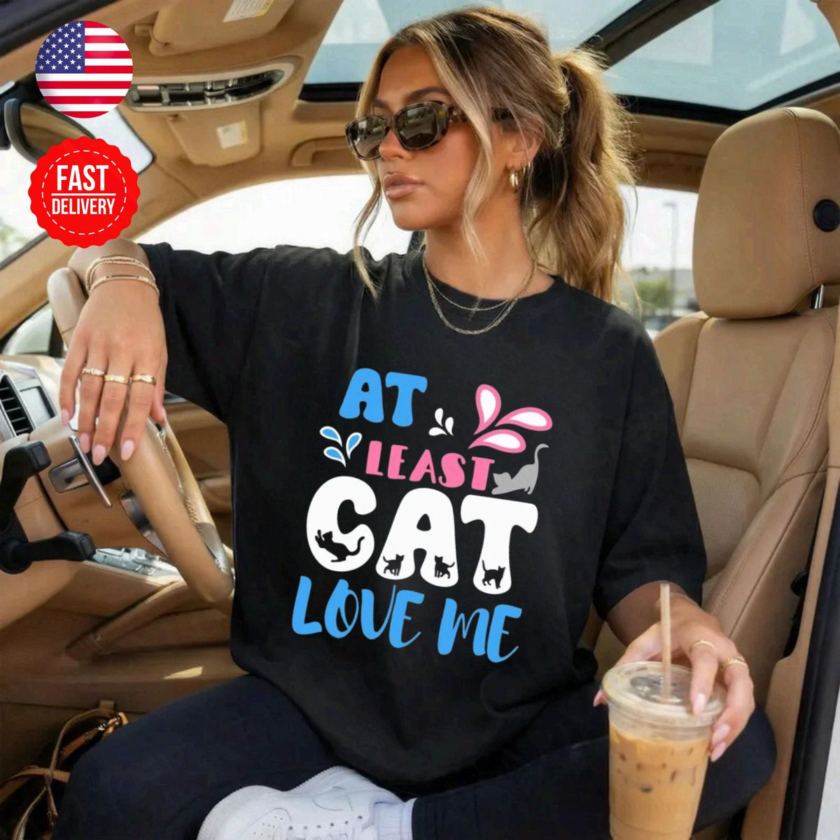 Cat Mom Cute Kitty Lover Gift Graphic Tee S-4XL Unisex