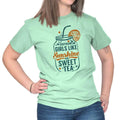 Southern Girls Like Sunshine and Sweet Tea Womens Graphic Crewneck T Shirt Tee Unisex