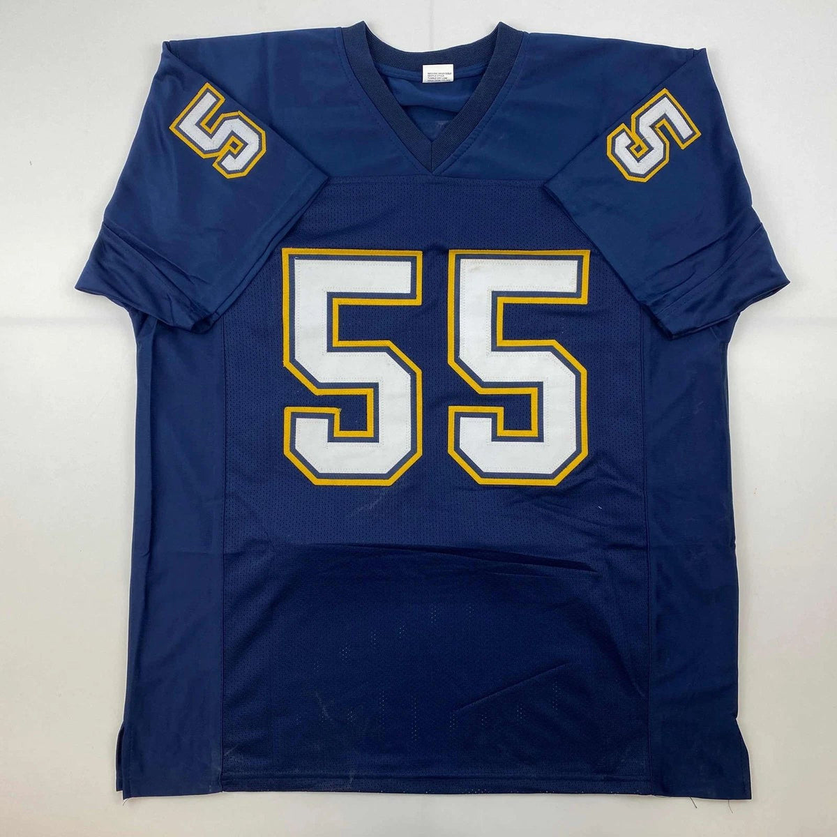 Junior Seau San Diego Dark Blue Reprint Jersey Unisex