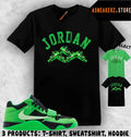 Shirt Matching Travis Scott Jumpman Jack Green Spark Match Sneaker Shoe Hanging Unisex