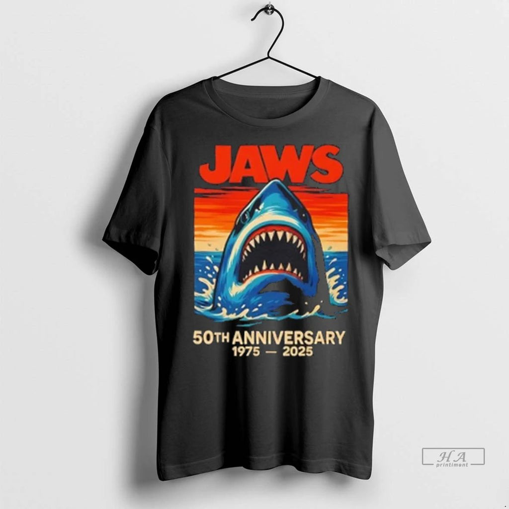 Trendy Officials Shark Jaws 50th Anniversary 1975 2025 Retro Shirt Sweater Unisex