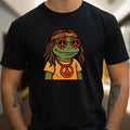 “Hippie Frog” Funny - Peace, Floral, Retro Style Unisex