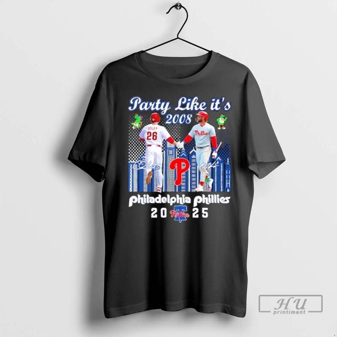 Trending Party Like Its 2008 Utley X Harper Philadelphia Phillies 2025 Skyline T Shirts Unisex