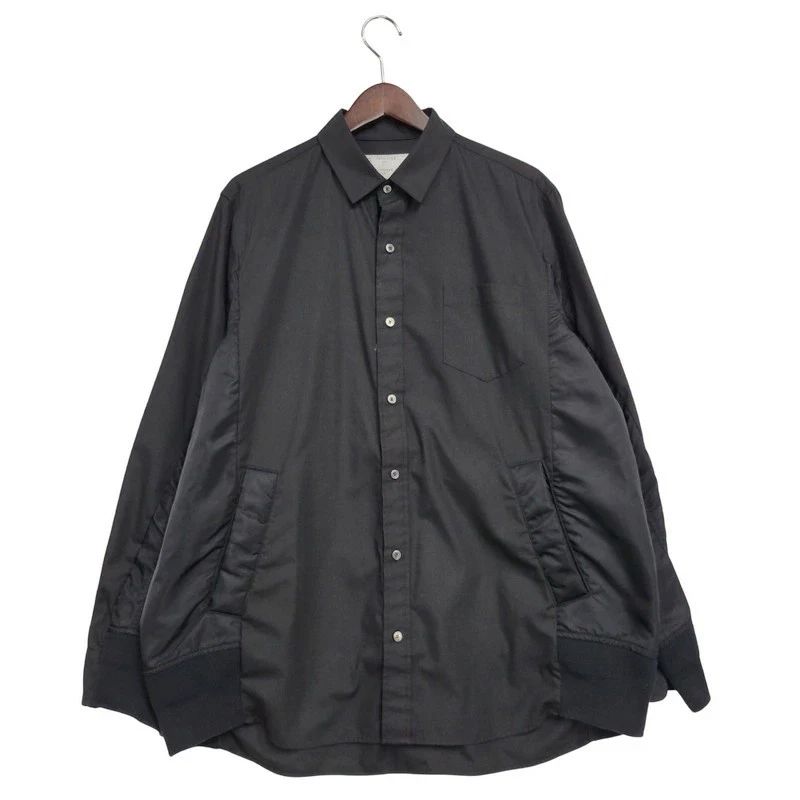 Sacai Men Cotton Poplin Shirt Size 3 Used Stylish Casual Unisex