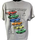 Chevy Camaro - Light Gray w/ Six Generations of Cars & Emblems Unisex