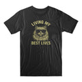 Living My Best Lives Funny Cat Retro Tee Unisex