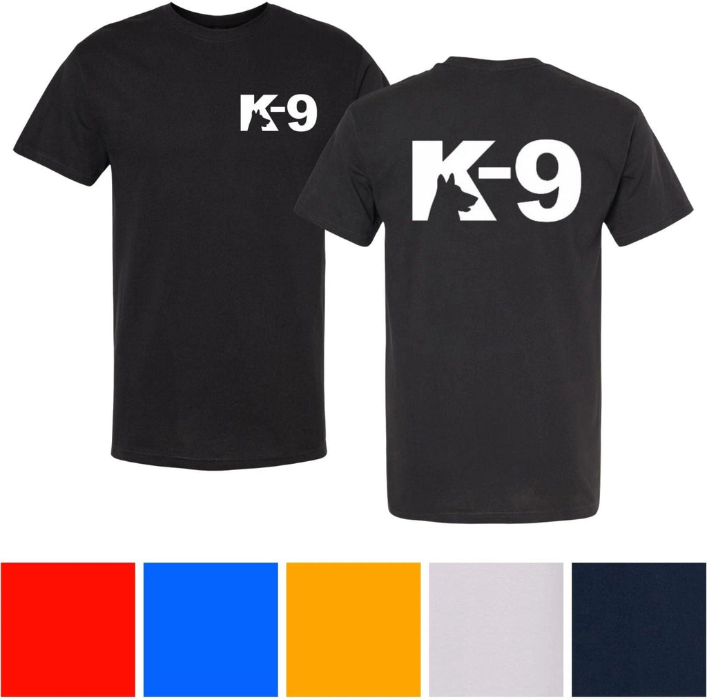 K9 Canine Dog Police Double Side Print Official Law Enforcement Shirt Unisex