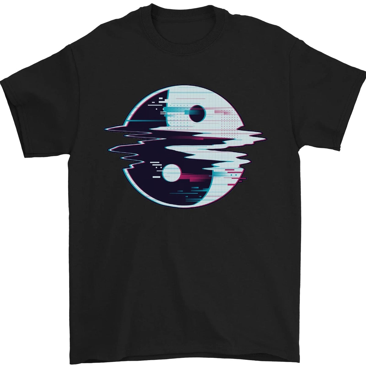 Yin Yang Glitch Yoga Meditation SCI-FI MMA Mens 100% Cotton Unisex