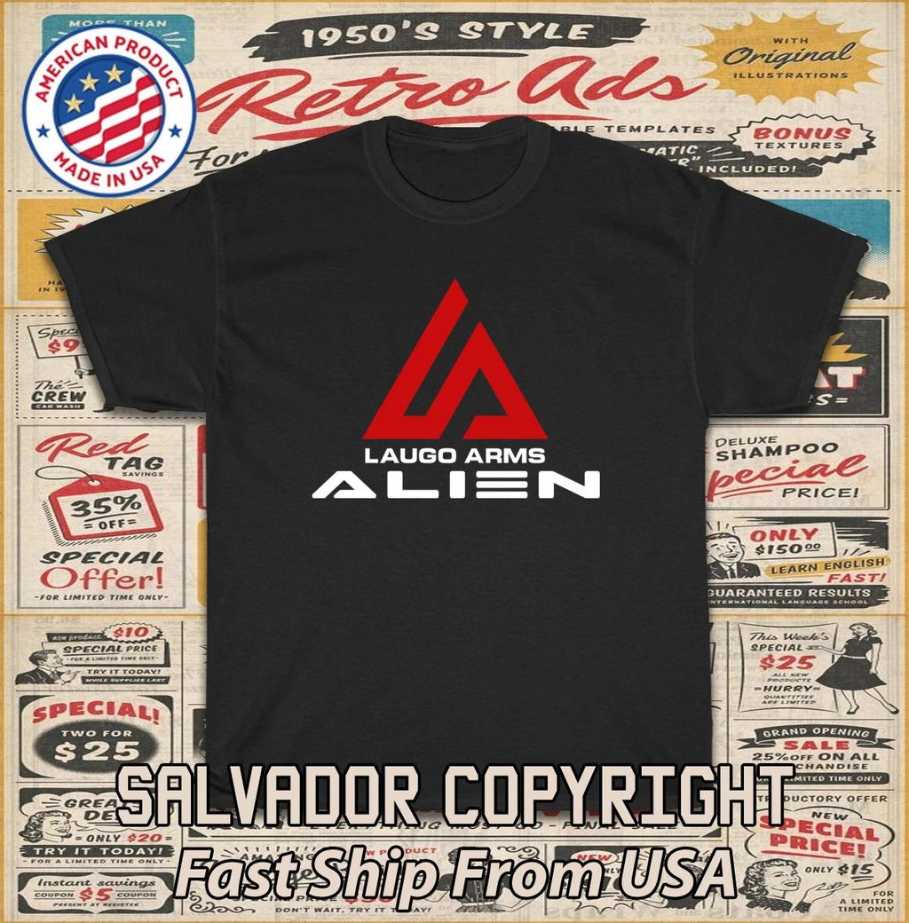 New Tee Shirt Laugo Arms Alien Logo Men's American Unisex