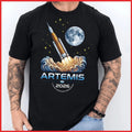Artemis II 2026 Rocket Launch Moon Mission Black Cotton S-5XL Unisex