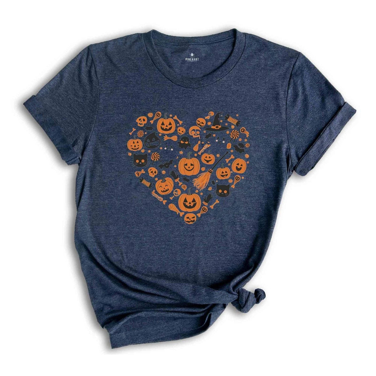 Halloween Heart Shirt, Spooky Season Shirt, Cute Ghost Shirt, Fall Rainbow Shirt Unisex