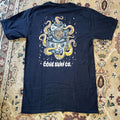 COVE Surf Co Octopus Diver Black Mens Small Graphic Tee Excellent Used Unisex