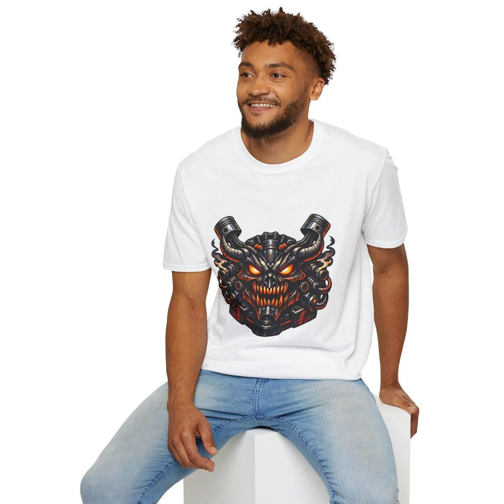 Demon Engine Skull Mechanic Monster Fantasy Metal Unisex Softstyle Unisex