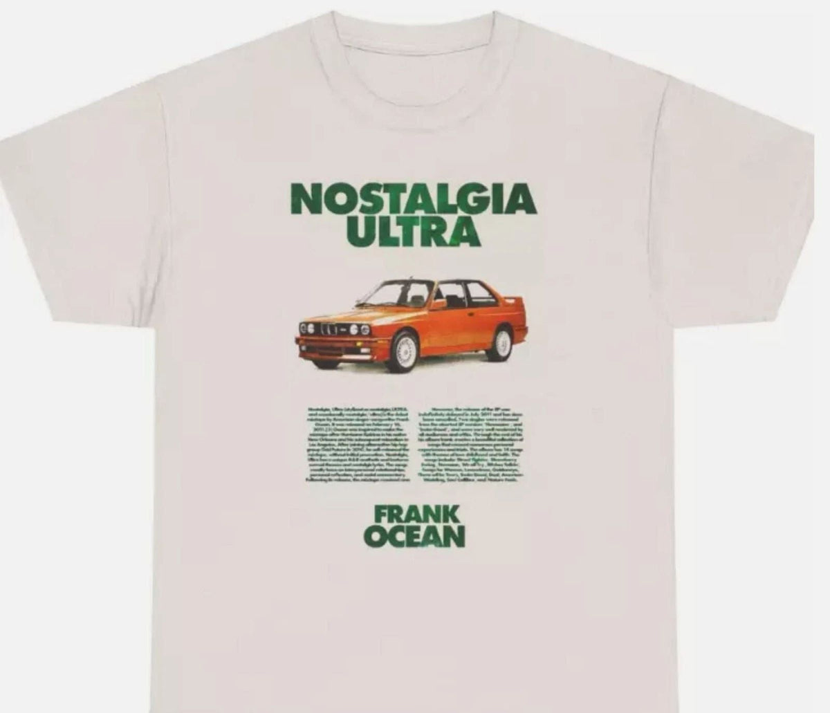 Frank Ocean T Shirt, Nostalgia Ultra, Frank Ocean Graphic Tee Merch Gift For Fan Unisex