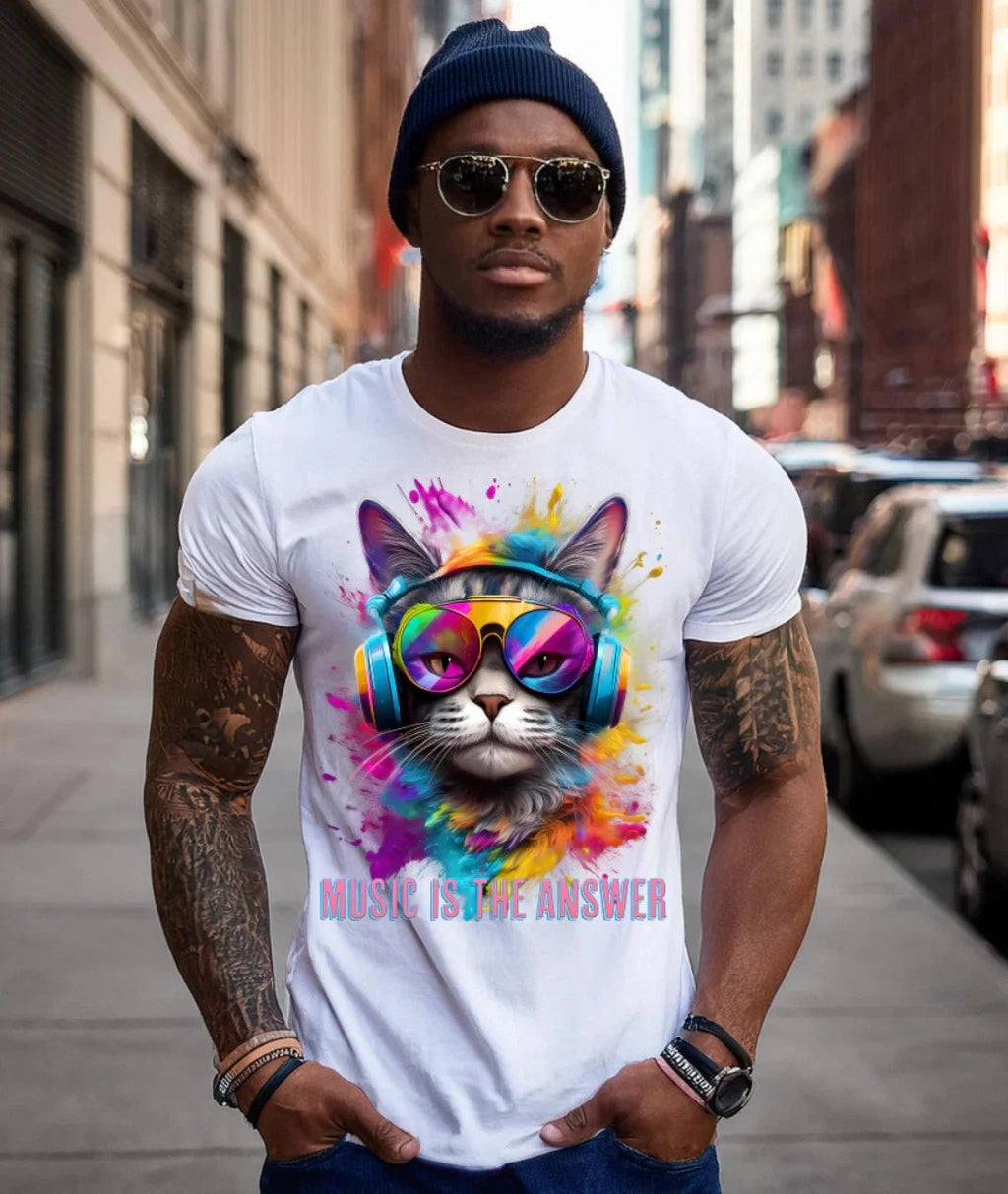 Cat Music is the Answer Art Exclusive s | Grooveman Music TM Unisex